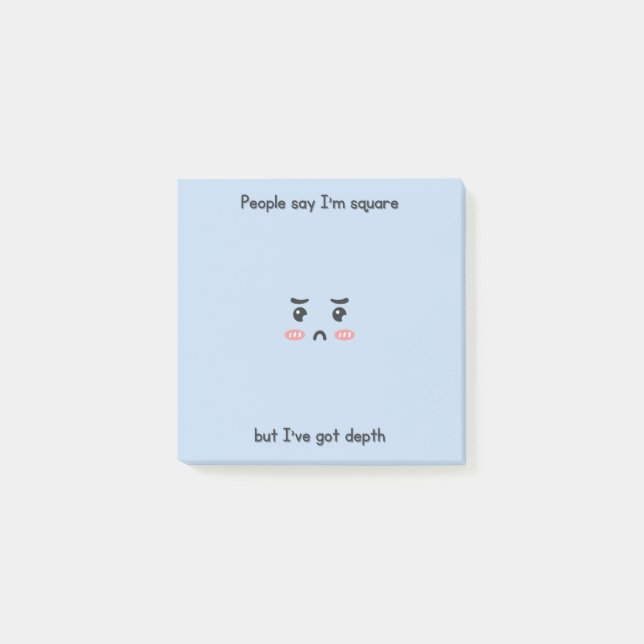 Funny Blue Post-it Notes (Front)