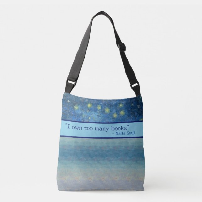 Funny Blue sac de livre de booklover Fourre-tout (Devant)