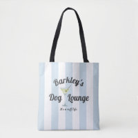 Funny Blue Stripes Personalized Dog Lounge