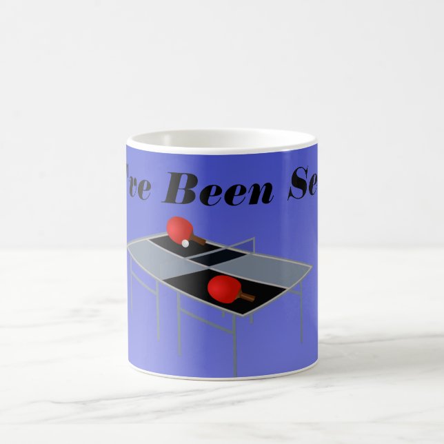 Funny Blue Table Tennis,   Coffee Mug (Center)
