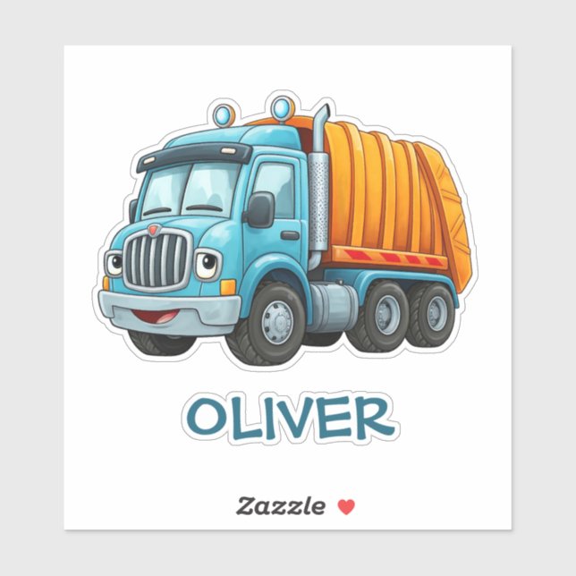 Funny Blue Yellow Dump Truck (Sheet)