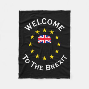 Funny Blue Yellow European Union Welcome To Brexit Fleece Blanket