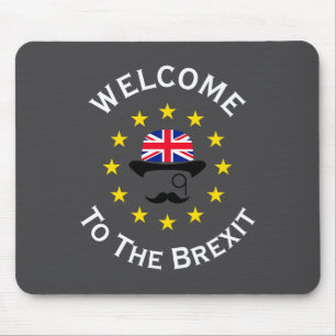 Funny Blue Yellow European Union Welcome To Brexit Mouse Pad