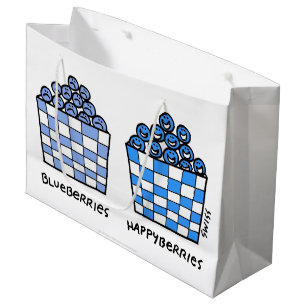 Funny Blueberries Happyberries Cartoon Gift Bag