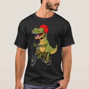Funny Bmx Dinosaur Design Boy Girl Dino T-Rex Bmx  T-Shirt