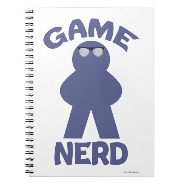 Funny Board Game Nerd Meeple Fun Design Notebook (Front)