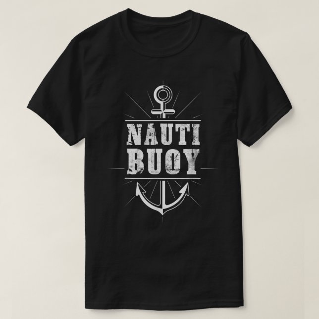 Funny Boat Anchor Nautical Boat Captain Boating  T-Shirt (Design Front)