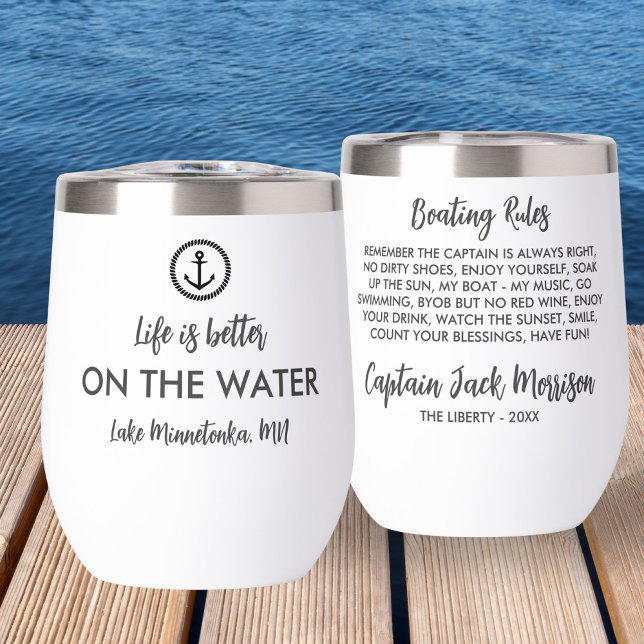 Funny Boat Captain Rules Gift Personalized Text (Creator Uploaded)