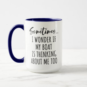 Funny Boat Nautical, Double-Sided Boating Captain Mug