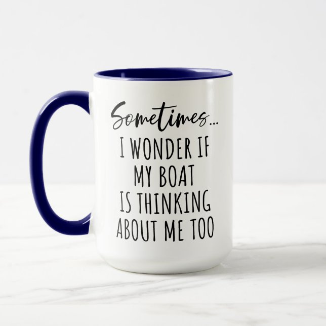 Funny Boat Nautical, Double-Sided Boating Captain Mug (Left)