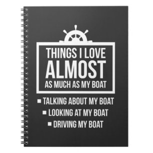 Funny Boat Owner Humour Boating Captain Notebook