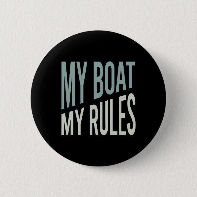 Funny Boater Humour  2 Inch Round Button (Front)