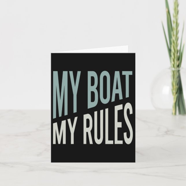 Funny Boater Humour  Card (Front)