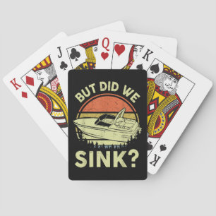 Funny Boating But Did We Sink Men Women Motor Boat Playing Cards