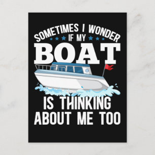 Funny Boating Captain Sailing Humour Postcard