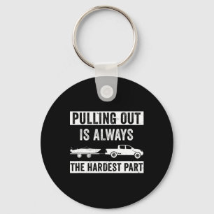 Funny Boating Design For Men Captain Boat Pulling Keychain