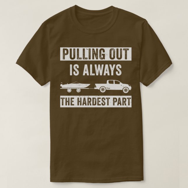 Funny Boating Design for Men Captain Boat Pulling  T-Shirt (Design Front)