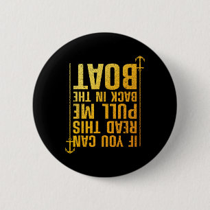 Funny Boating Design For Men Women Boating Boater 2 Inch Round Button