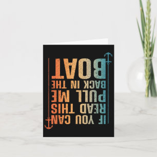 Funny Boating Design For Men Women Boating Boater Card