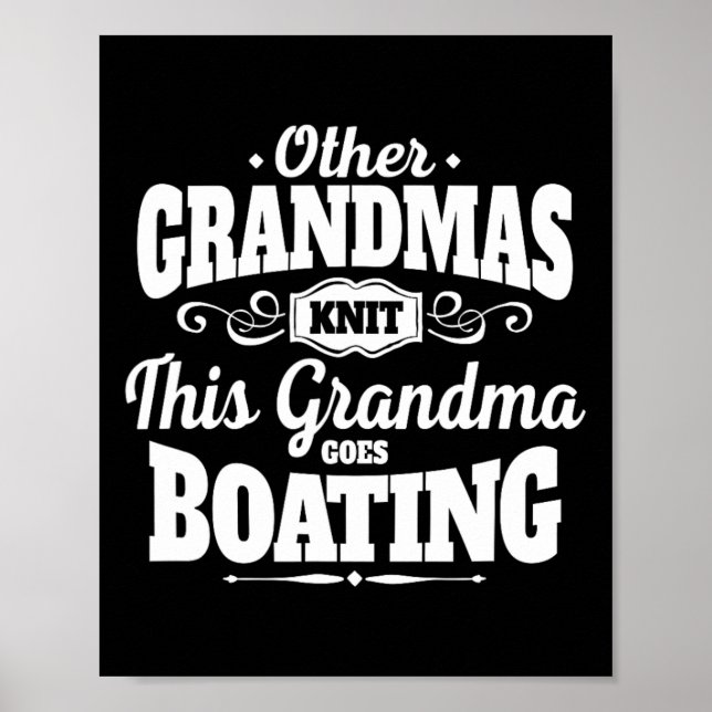 Funny Boating Grandma  Poster (Front)