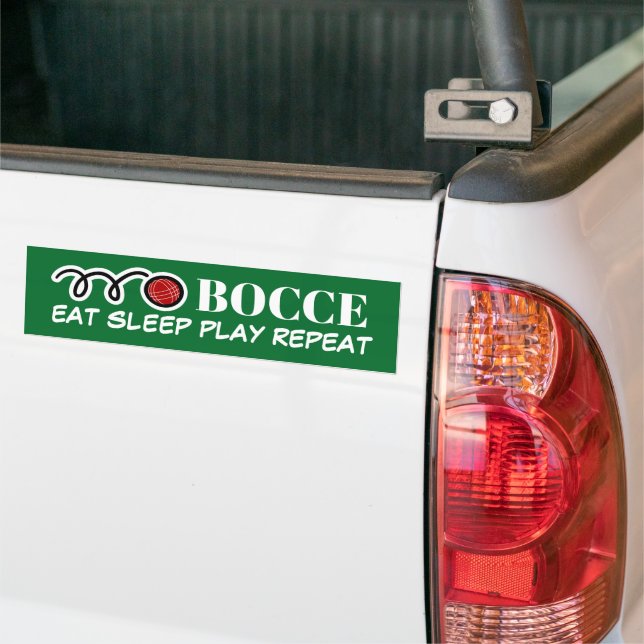 Funny bocce ball bumper stickers for bocci player (On Truck)