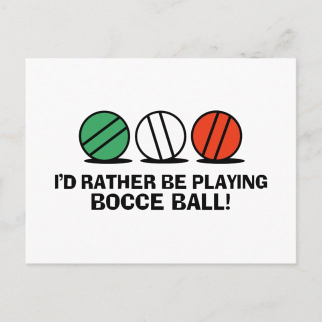 Funny Bocce Ball Postcard (Front)
