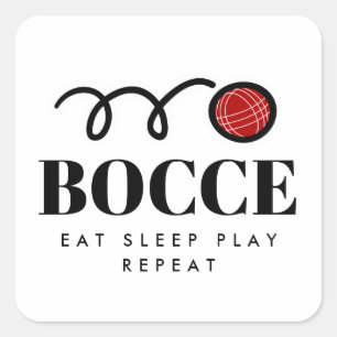 Funny bocce ball stickers and envelope sealers