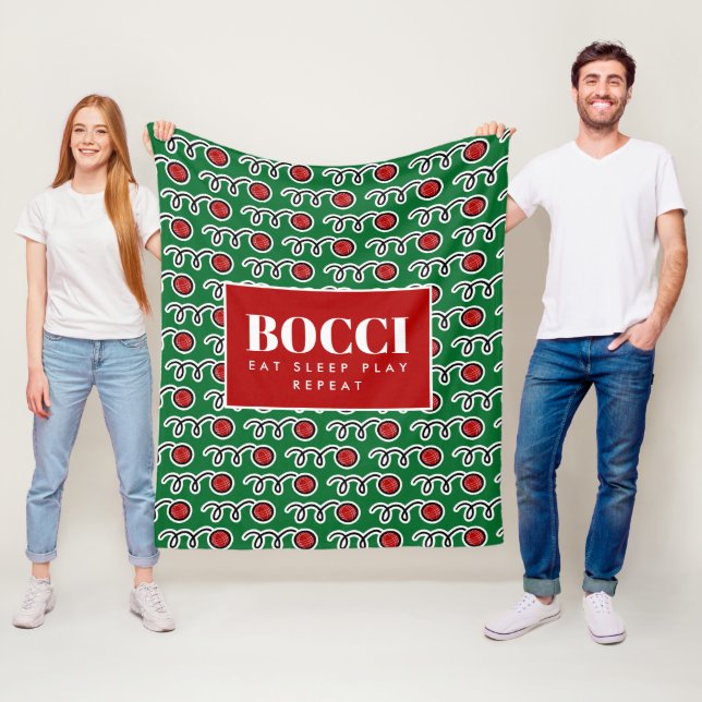Funny bocci ball fleece blanket for bocce player (In Situ)