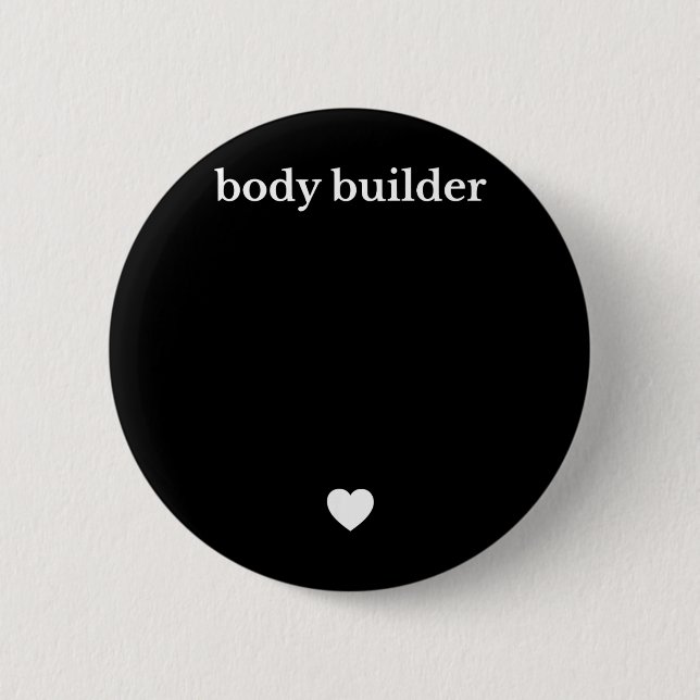 Funny Body Builder Pregnancy Announcement 2 Inch Round Button (Front)