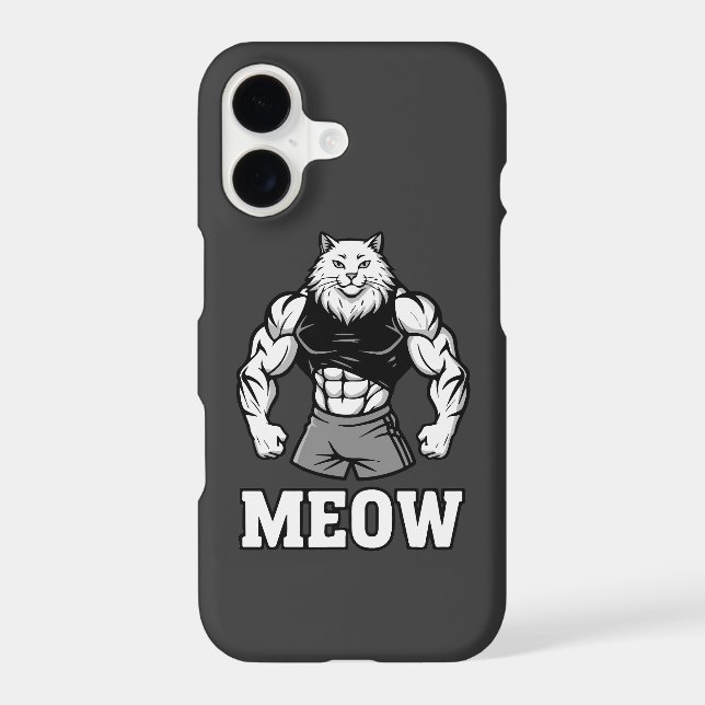 Funny bodybuilder cat showing off massive muscles (Back)