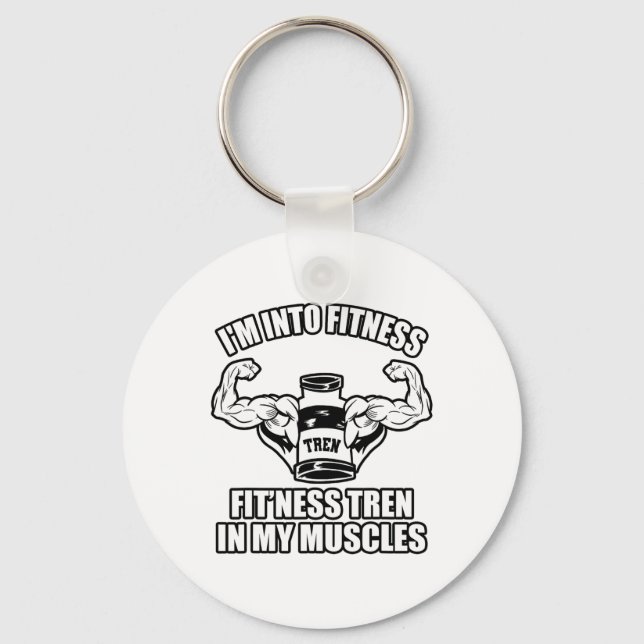 Funny Bodybuilder  Keychain (Front)