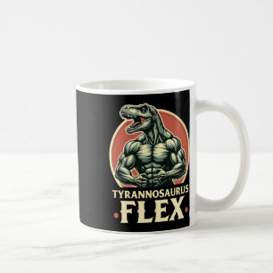Funny Bodybuilder Tyrannosaurus Flex Gym T-rex Din Coffee Mug