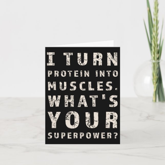 Funny Bodybuilding Fitness Workout Exercise Traini Card (Front)