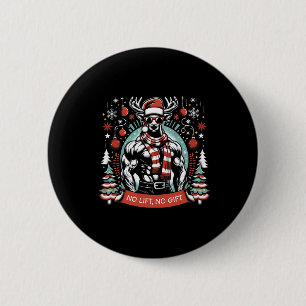 Funny Bodybuilding For Christmas Party Workout Bod 2 Inch Round Button