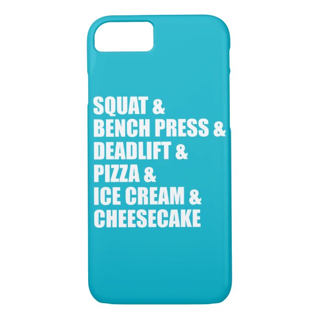 Funny Bodybuilding Gym Pizza Ice Cream Cheese Cake Case-Mate iPhone Case (Back)