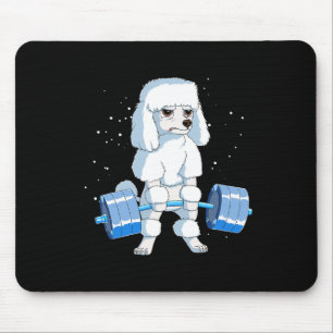 Funny Bodybuilding Poodle Dog Weightlifting Men Wo Mouse Pad