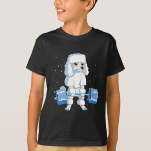 Funny Bodybuilding Poodle Dog Weightlifting Men Wo T-Shirt