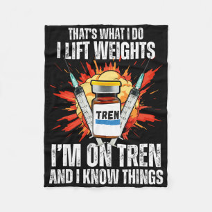 Funny Bodybuilding Quotes  Fleece Blanket