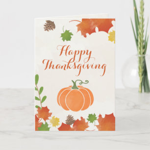 Funny Bon thanksgiving Citrouille Carte de voeux
