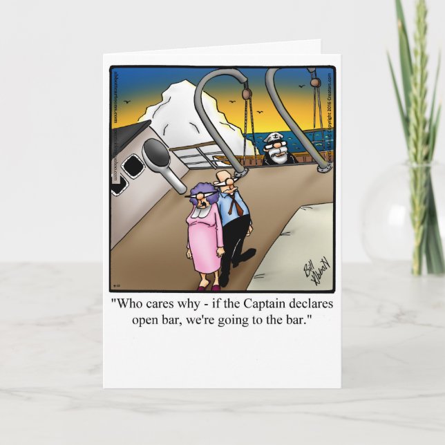 Funny Bon Voyage Croisière Carte de voeux (Devant)