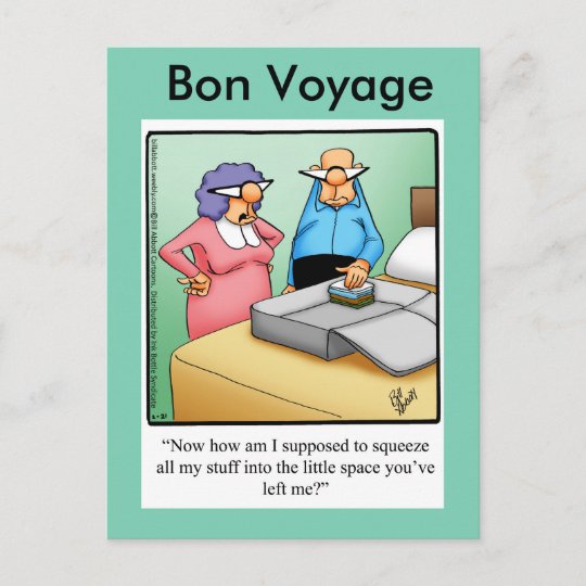 Funny Bon Voyage Humour Carte Postale Zazzle Ca