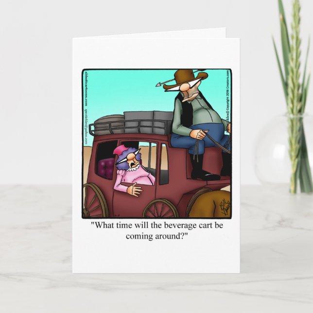 Funny Bon Voyage Humour Greeting Card (Front)