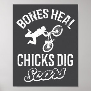 Funny Bones Heal Chicks Dig S Bmx Biking Poster