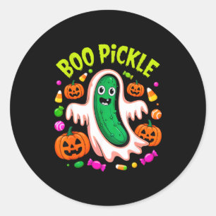 Funny Boo Ckle Halloween Party Costume Soky Classic Round Sticker