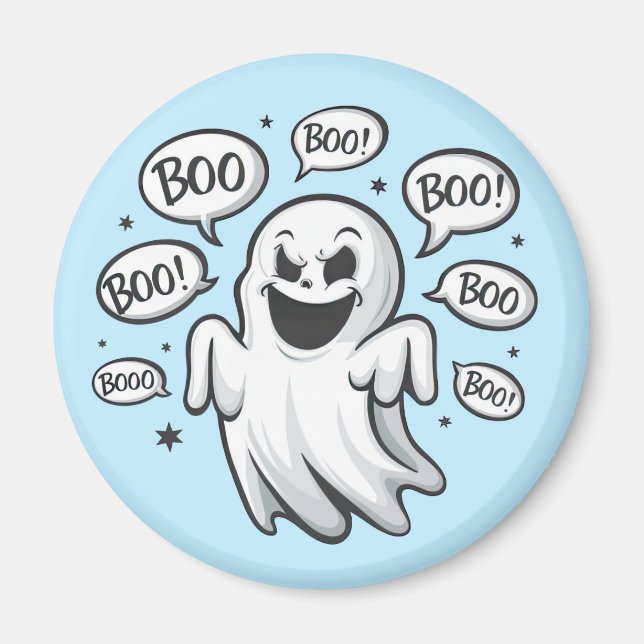 Funny Boo Ghost Magnet (Front)