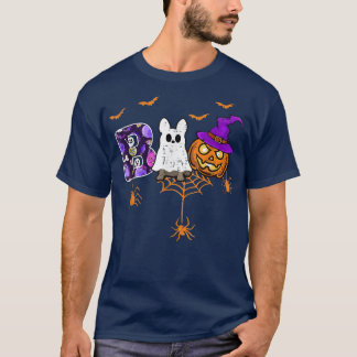 Funny Boo Halloween Boo Ghost French Bulldog Witch T-Shirt