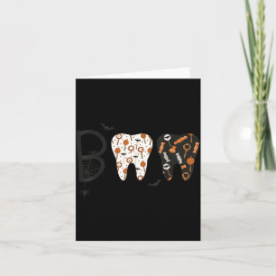 Funny Boo Halloween Candy Dentist Teeth Men Women Card
