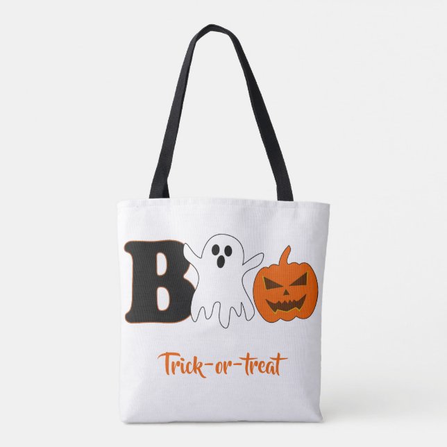 Funny Boo Halloween Tote (Back)