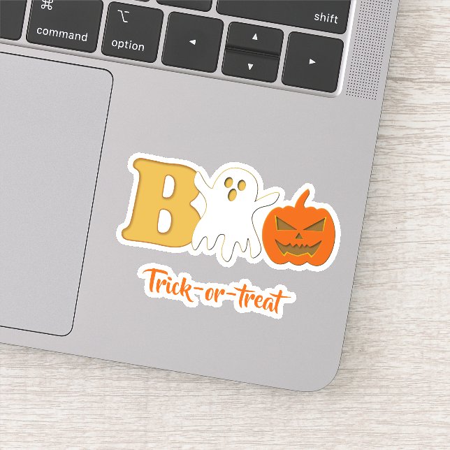 Funny Boo Halloween Vinyl Sticker (Detail)