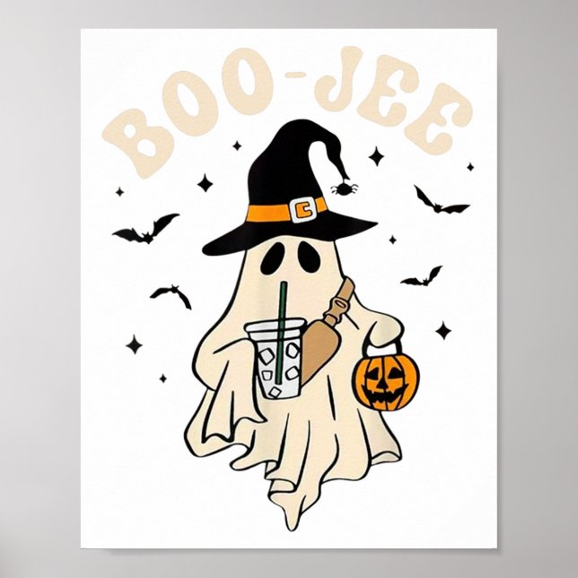 Funny Boo-jee Ghost Halloween Boo Jee Ghost Spooky Poster (Front)